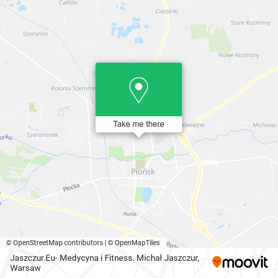 Jaszczur.Eu- Medycyna i Fitness. Michał Jaszczur map