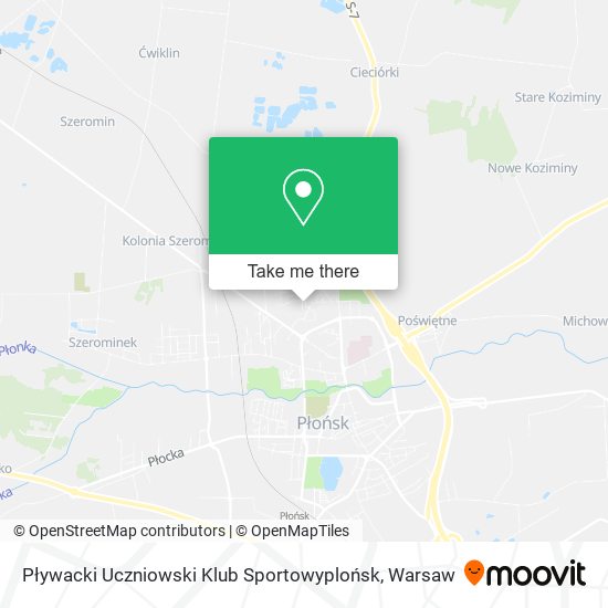 Pływacki Uczniowski Klub Sportowyplońsk map