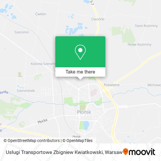 Usługi Transportowe Zbigniew Kwiatkowski map