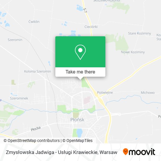 Zmysłowska Jadwiga - Usługi Krawieckie map