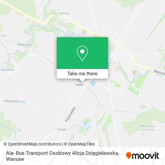 Ala- Bus Transport Osobowy Alicja Dzięgielewska map