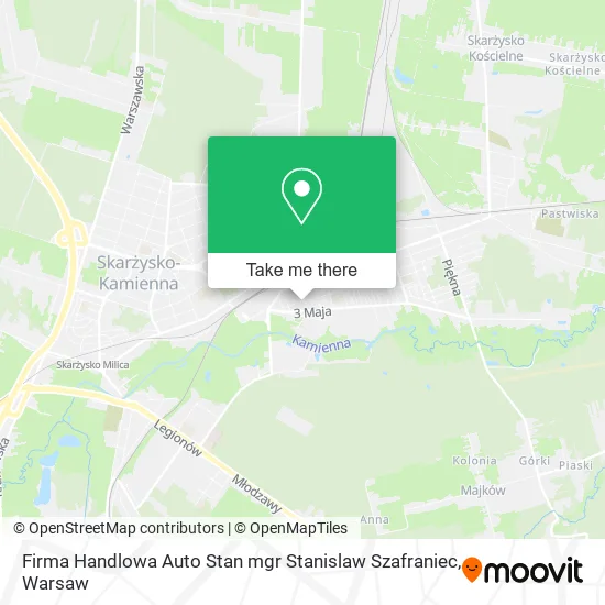 Карта Firma Handlowa Auto Stan mgr Stanislaw Szafraniec