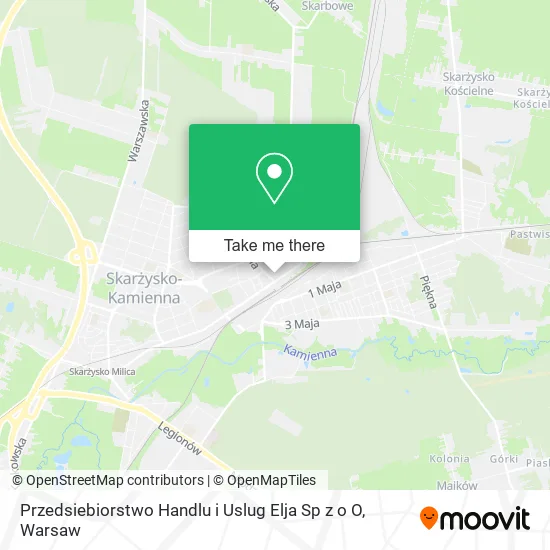 Карта Przedsiebiorstwo Handlu i Uslug Elja Sp z o O