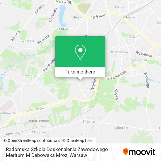 Radomska Szkola Doskonalenia Zawodowego Meritum M Debowska Mroz map