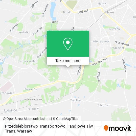 Przedsiebiorstwo Transportowo Handlowe Tiw Trans map