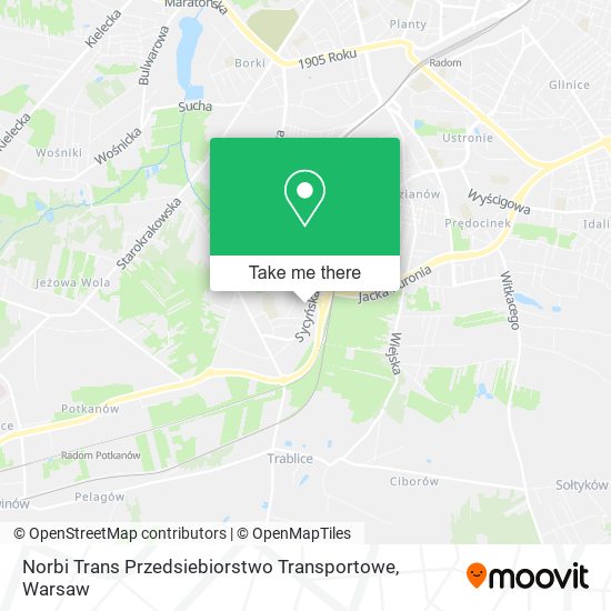 Norbi Trans Przedsiebiorstwo Transportowe map