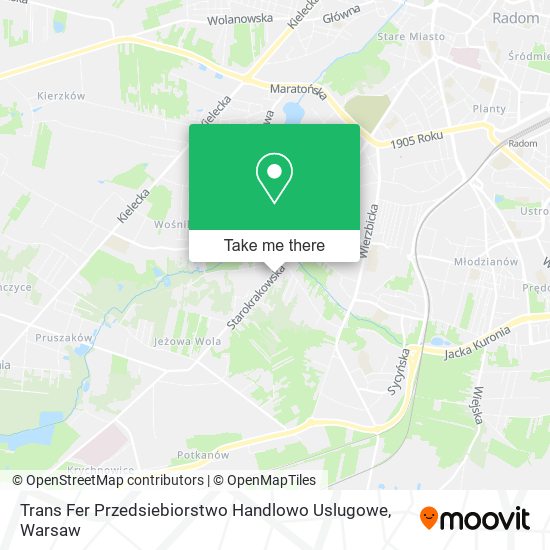 Trans Fer Przedsiebiorstwo Handlowo Uslugowe map