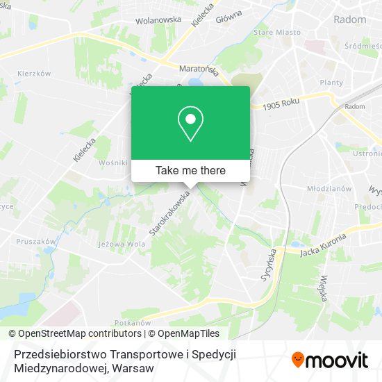 Przedsiebiorstwo Transportowe i Spedycji Miedzynarodowej map