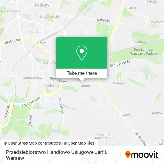 Карта Przedsiebiorstwo Handlowo Uslugowe Jarfil