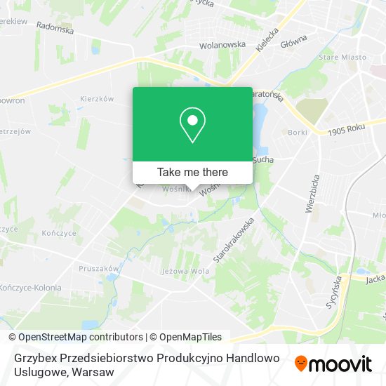 Grzybex Przedsiebiorstwo Produkcyjno Handlowo Uslugowe map