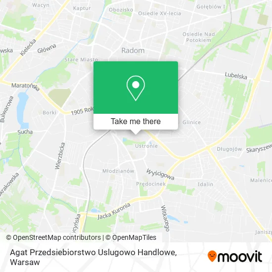 Карта Agat Przedsiebiorstwo Uslugowo Handlowe
