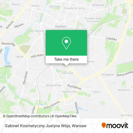 Карта Gabinet Kosmetyczny Justyna Wójs