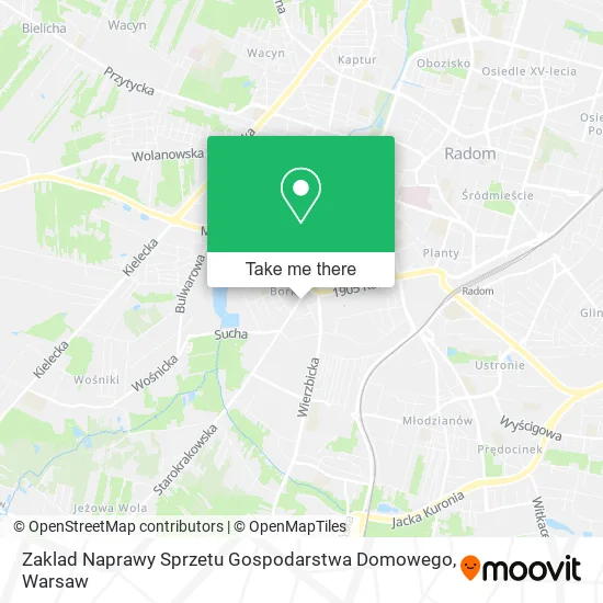 Карта Zaklad Naprawy Sprzetu Gospodarstwa Domowego