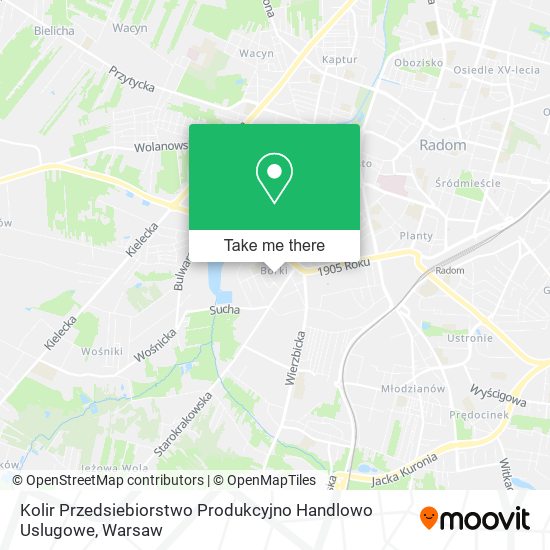 Kolir Przedsiebiorstwo Produkcyjno Handlowo Uslugowe map