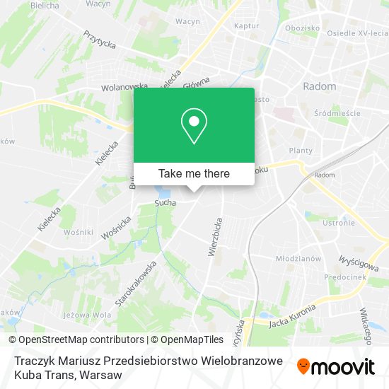 Traczyk Mariusz Przedsiebiorstwo Wielobranzowe Kuba Trans map