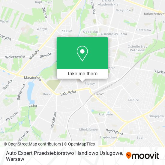 Auto Expert Przedsiebiorstwo Handlowo Uslugowe map