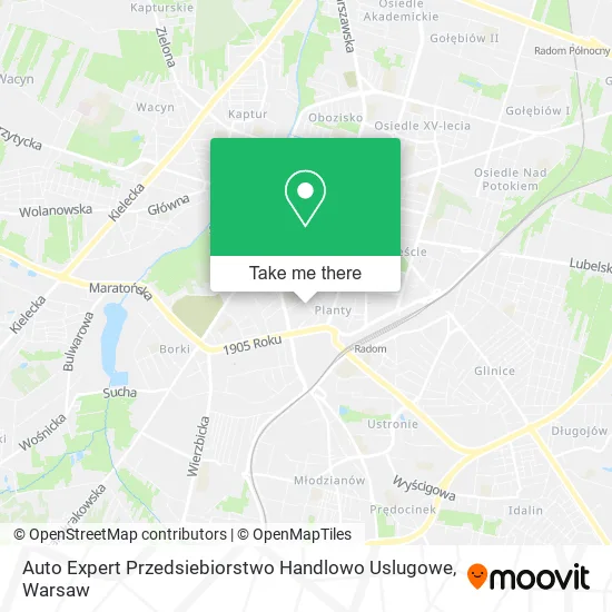 Карта Auto Expert Przedsiebiorstwo Handlowo Uslugowe