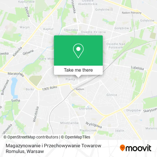 Карта Magazynowanie i Przechowywanie Towarow Romulus