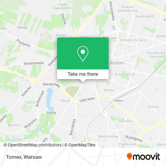 Tomex map