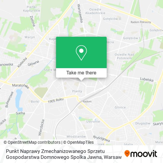 Punkt Naprawy Zmechanizowanego Sprzetu Gospodarstwa Domnowego Spolka Jawna map