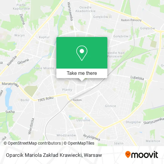 Карта Oparcik Mariola Zakład Krawiecki
