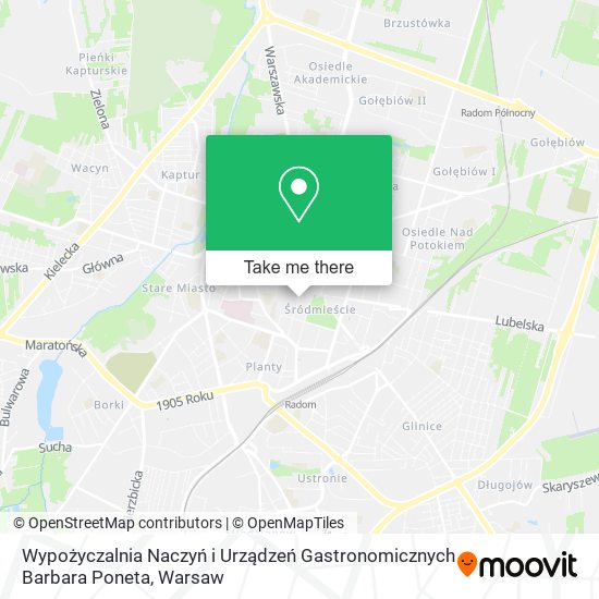 Wypożyczalnia Naczyń i Urządzeń Gastronomicznych Barbara Poneta map