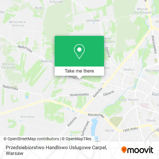Карта Przedsiebiorstwo Handlowo Uslugowe Carpel