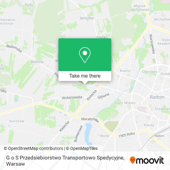 G o S Przedsiebiorstwo Transportowo Spedycyjne map