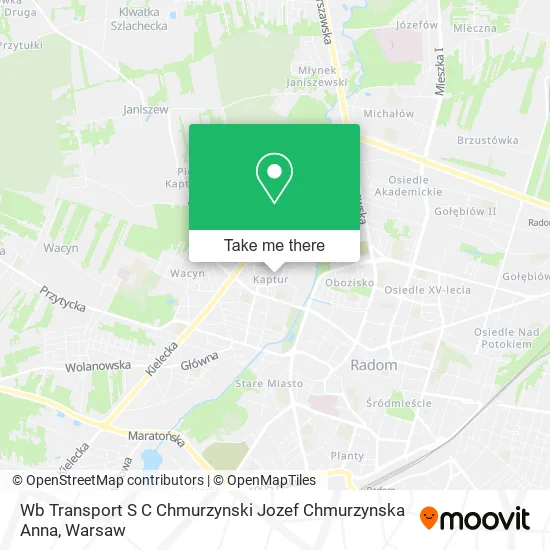 Карта Wb Transport S C Chmurzynski Jozef Chmurzynska Anna