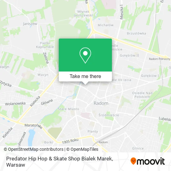 Карта Predator Hip Hop & Skate Shop Bialek Marek