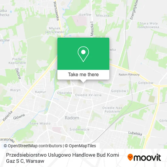 Карта Przedsiebiorstwo Uslugowo Handlowe Bud Komi Gaz S C