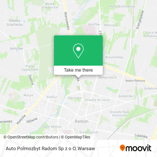 Карта Auto Polmozbyt Radom Sp z o O