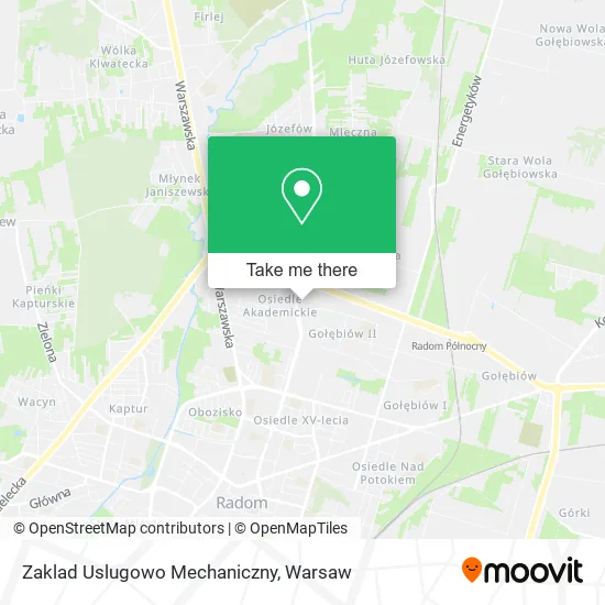 Карта Zaklad Uslugowo Mechaniczny