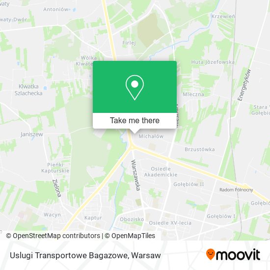 Карта Uslugi Transportowe Bagazowe