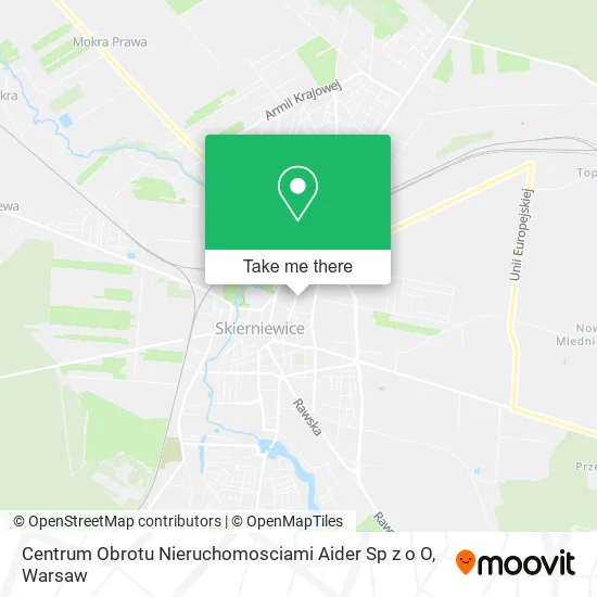 Карта Centrum Obrotu Nieruchomosciami Aider Sp z o O