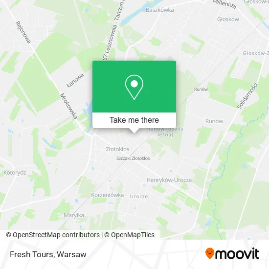 Fresh Tours map