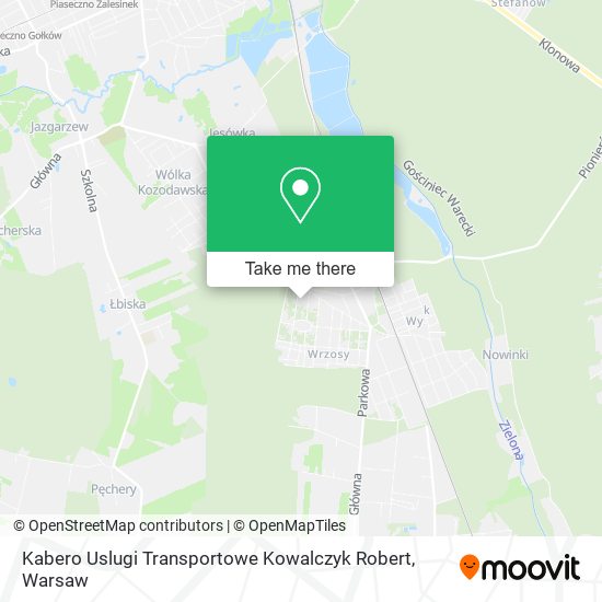 Карта Kabero Uslugi Transportowe Kowalczyk Robert