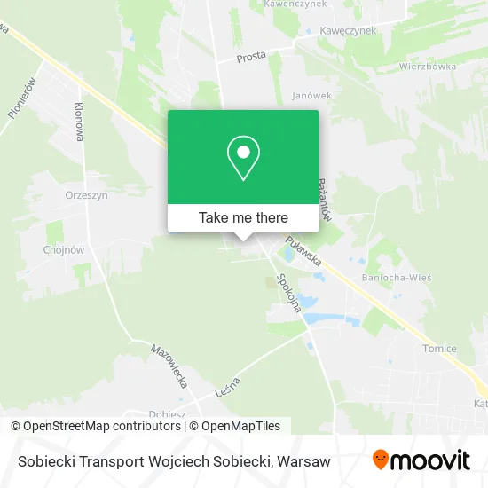 Карта Sobiecki Transport Wojciech Sobiecki