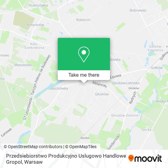 Przedsiebiorstwo Produkcyjno Uslugowo Handlowe Gropol map