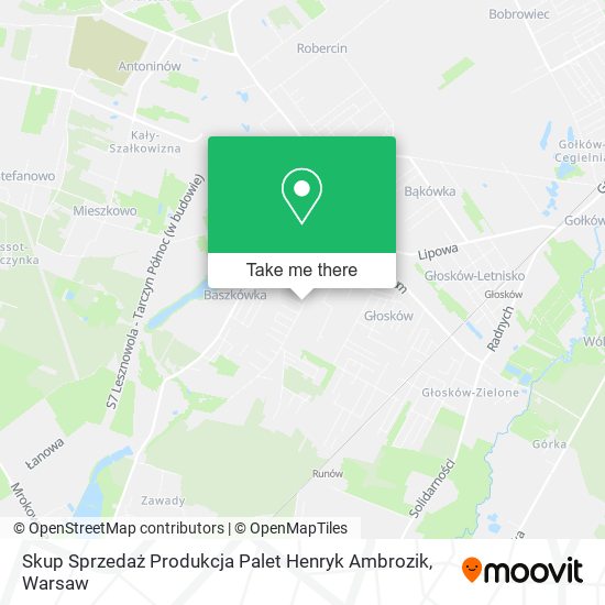 Skup Sprzedaż Produkcja Palet Henryk Ambrozik map