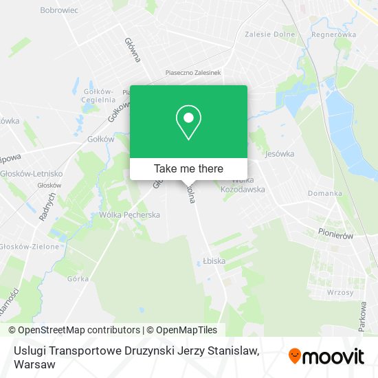 Uslugi Transportowe Druzynski Jerzy Stanislaw map