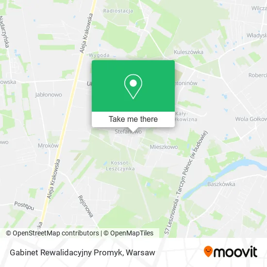 Gabinet Rewalidacyjny Promyk map