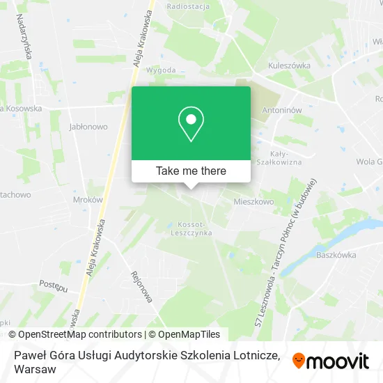 Paweł Góra Usługi Audytorskie Szkolenia Lotnicze map