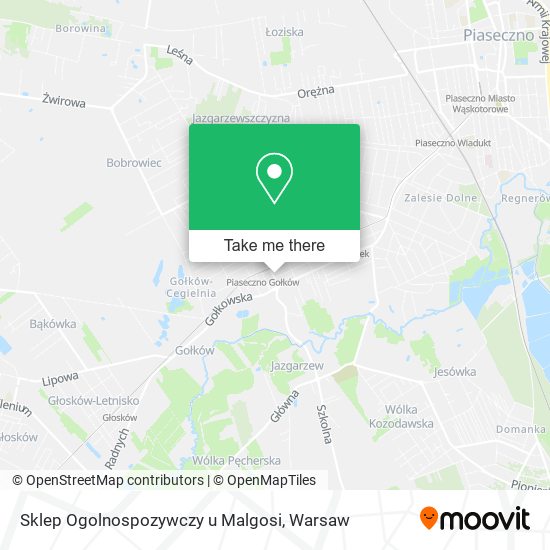 Sklep Ogolnospozywczy u Malgosi map