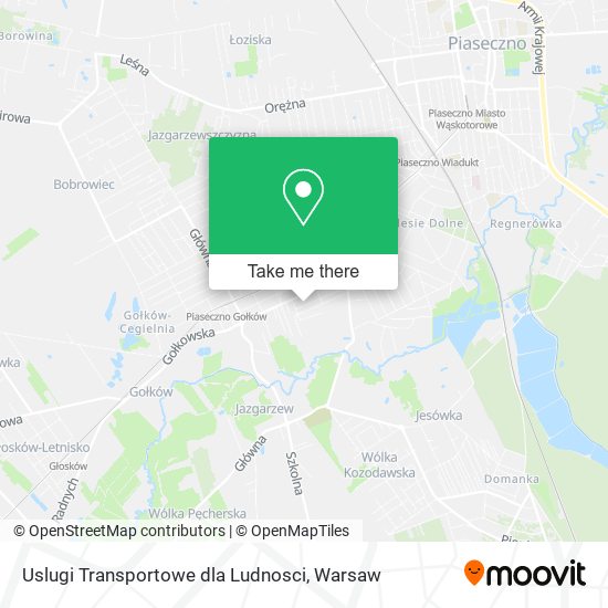 Uslugi Transportowe dla Ludnosci map