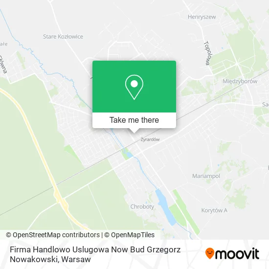 Карта Firma Handlowo Uslugowa Now Bud Grzegorz Nowakowski