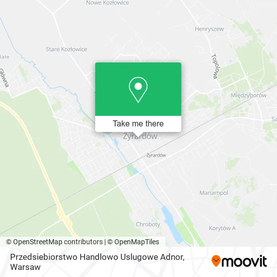 Карта Przedsiebiorstwo Handlowo Uslugowe Adnor