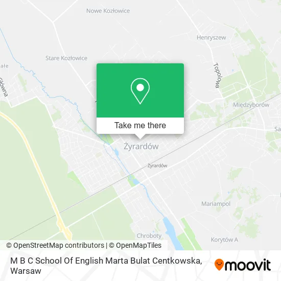Карта M B C School Of English Marta Bulat Centkowska