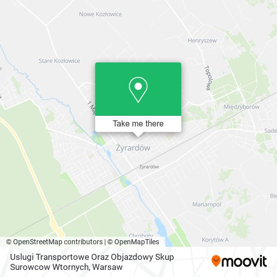 Uslugi Transportowe Oraz Objazdowy Skup Surowcow Wtornych map