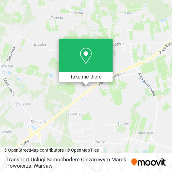 Transport Uslugi Samochodem Ciezarowym Marek Powoierza map